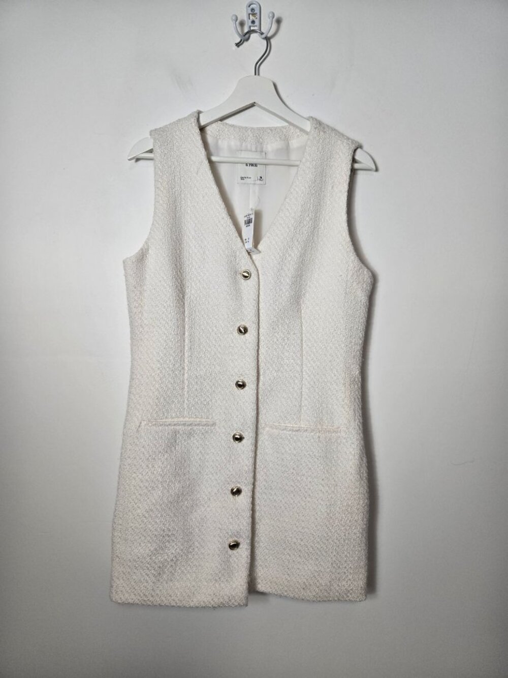 Abercrombie & Fitch Women Size M ST Mara Cream Vest Mini Dress Sleeveless NEW